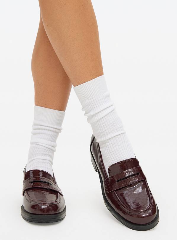 Burgundy Patent Loafers 7